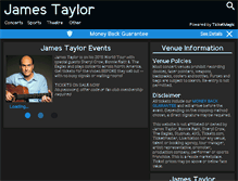 Tablet Screenshot of jamestaylortour.com